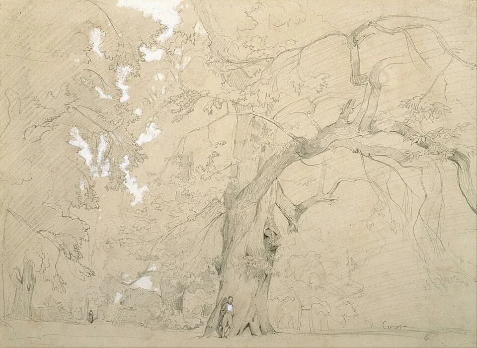 Jean-Baptiste Camille Corot - Jean-Baptiste-Camille Corot - Young Man in front of a Great Oak - Google Art Project.jpg