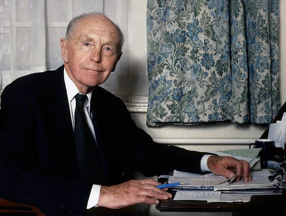Alec Douglas-Home - Lord Alec Douglas-Home taken in his apartment, Westminster, London
