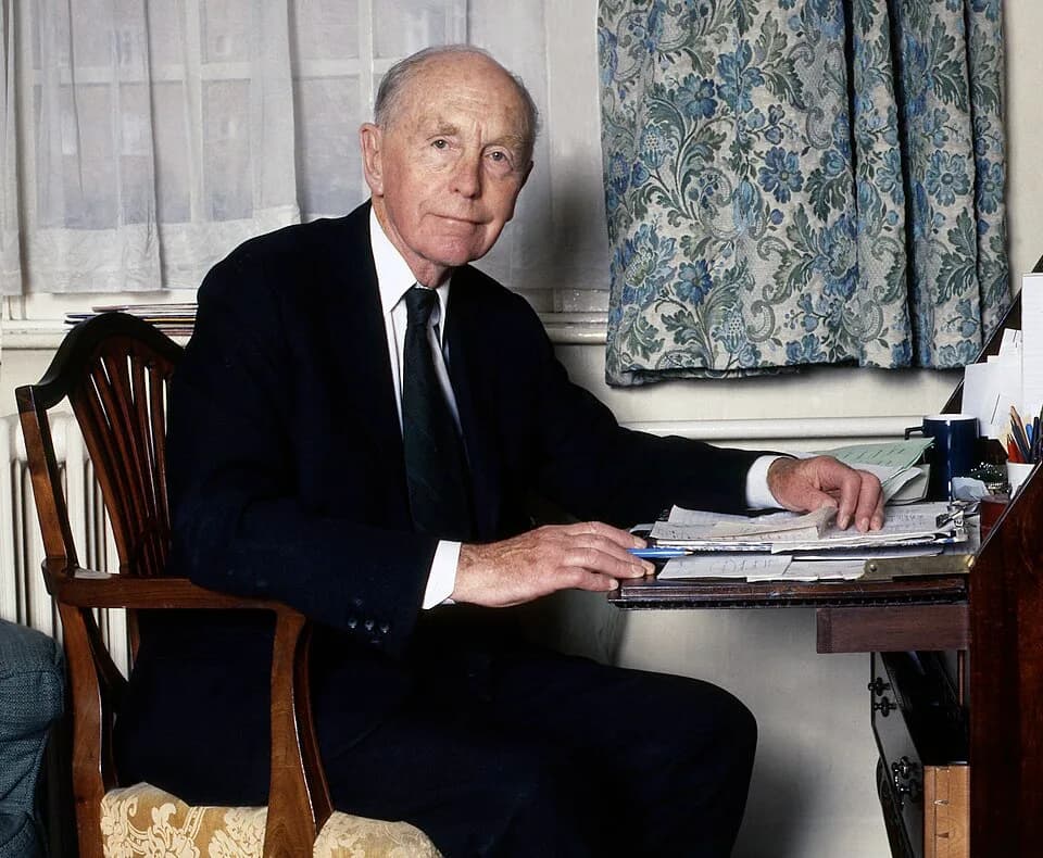 Alec Douglas-Home - Lord Alec Douglas-Home in his apartment, Westminster, London