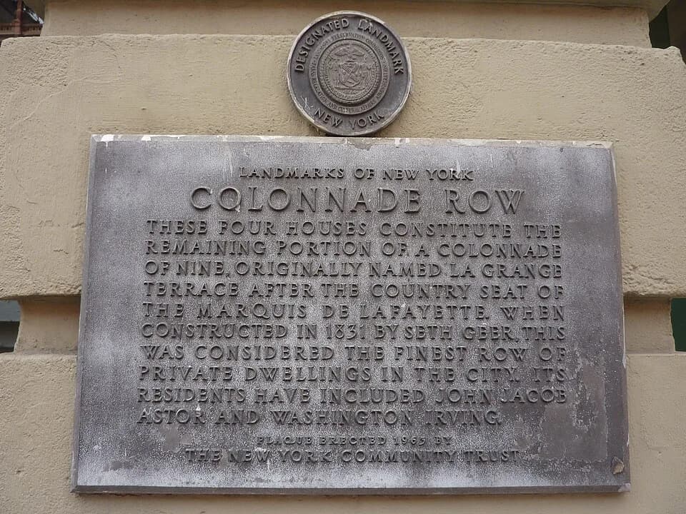 Gilbert du Motier, Marquis de Lafayette - LaGrange Terrace, 428-434 Lafayette St. New York