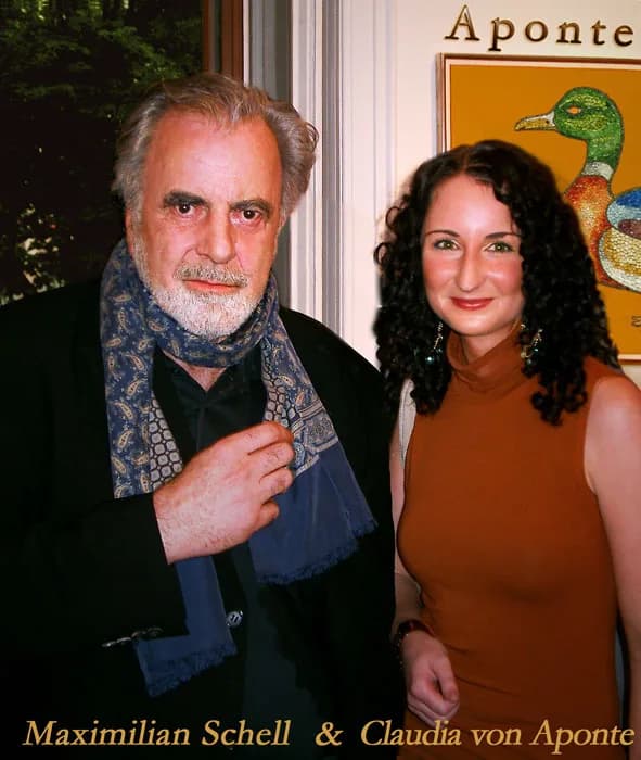 Maximilian Schell - Austrian actor Maximilian Schell and Italian designer Claudia von Aponte