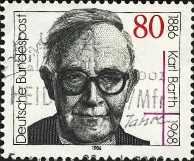 Karl Barth - German stamp, showing Karl Barth.
