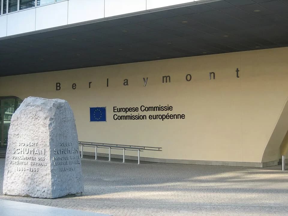 Robert Schuman - Enterance to the Berlaymont building of the European Commission.