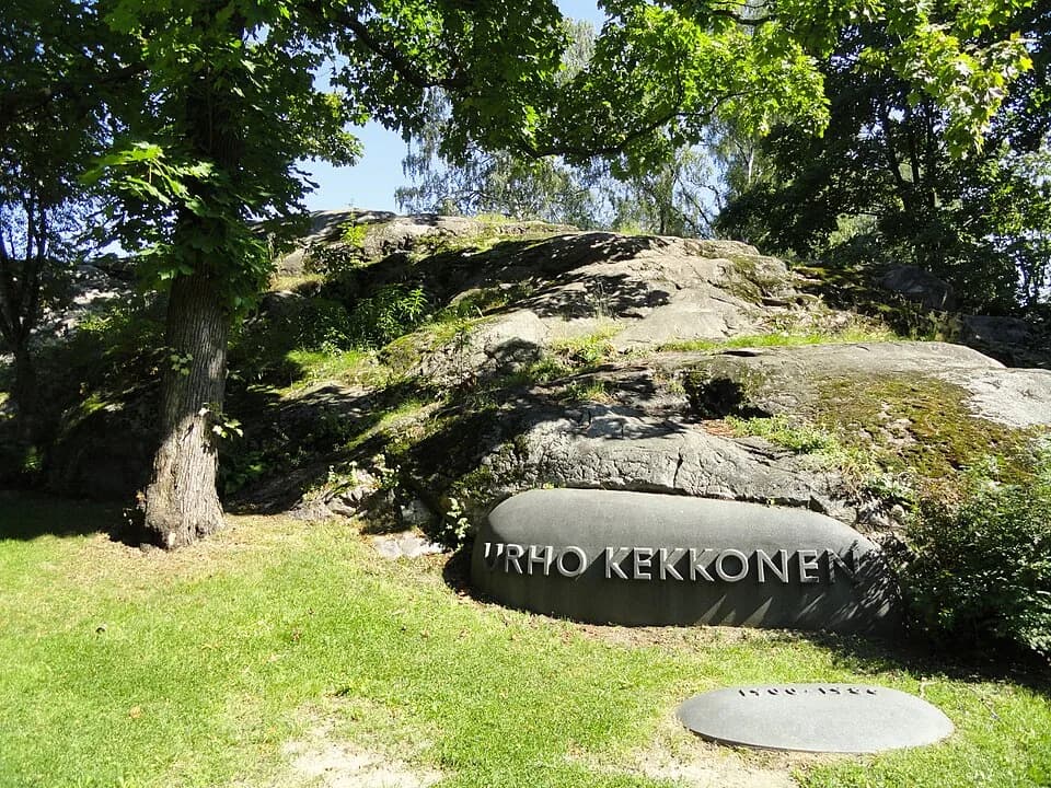 Urho Kekkonen - Hesperian puisto, on Töölönlahti bay, Helsinki, Finland.