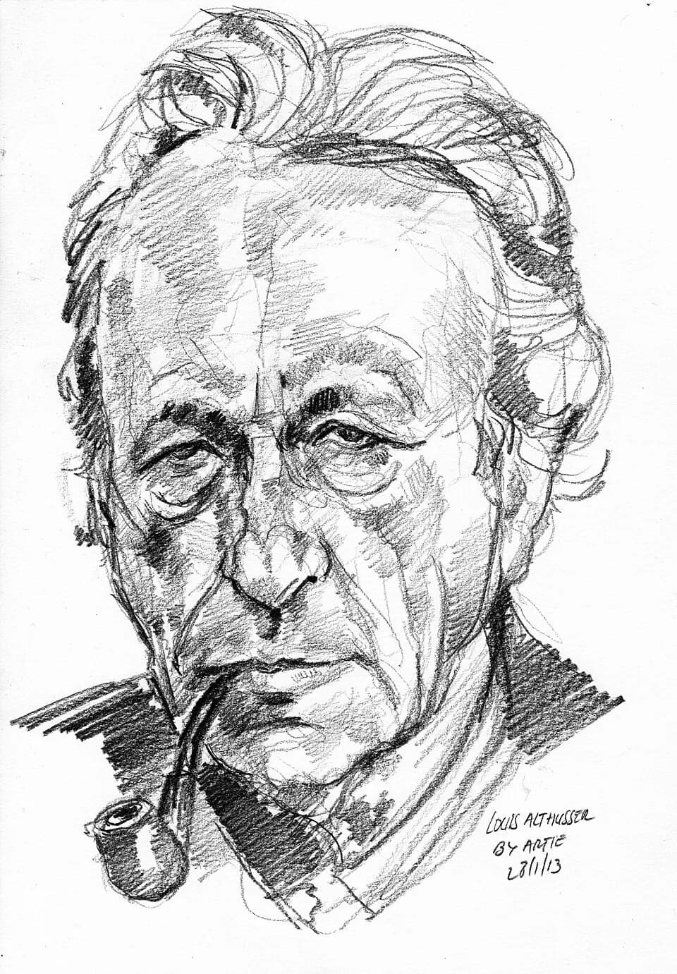 Louis Althusser - Pencil 4B on Canson.