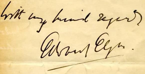 Edward Elgar - Portion of a memo found in a vocal score of "The Dream of Gerontius"