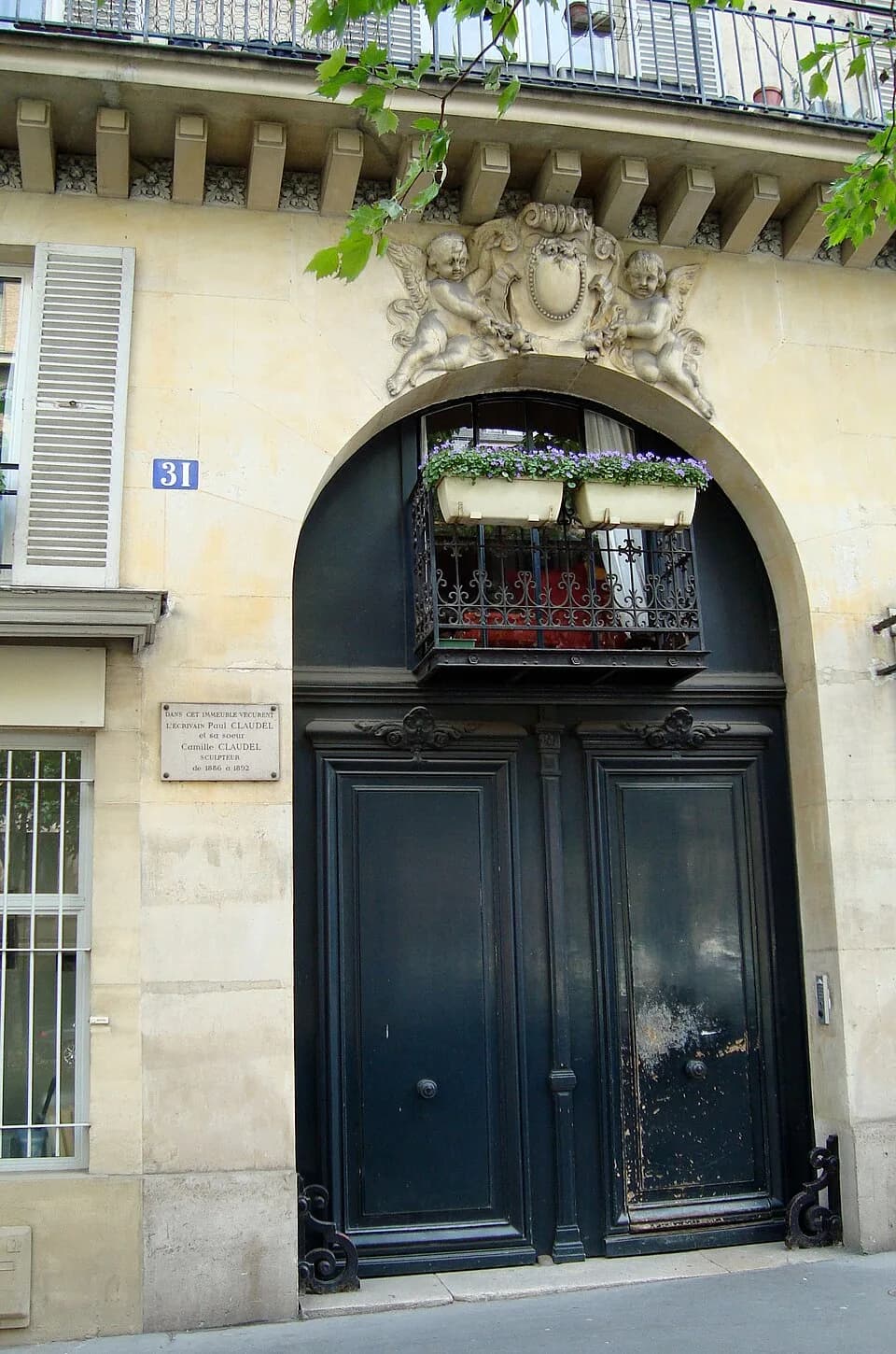 Paul Claudel - 31, boulevard du Port-Royal, building where Paul Claudel and his sister Camille Claudel lived in Paris from 1886 to 1892.