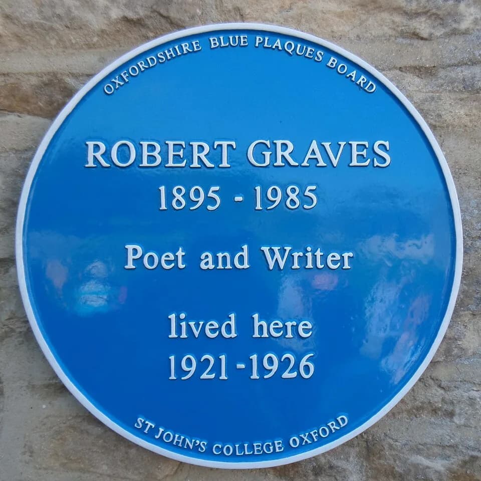 Robert Graves - plaque for Robert Graves in Islip, UK