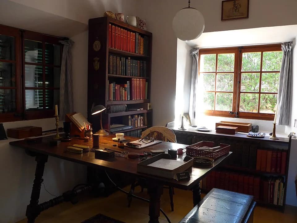 Robert Graves - Office of Robert Graves (1895-1985) at his home in Deià (Majorca, Spain)