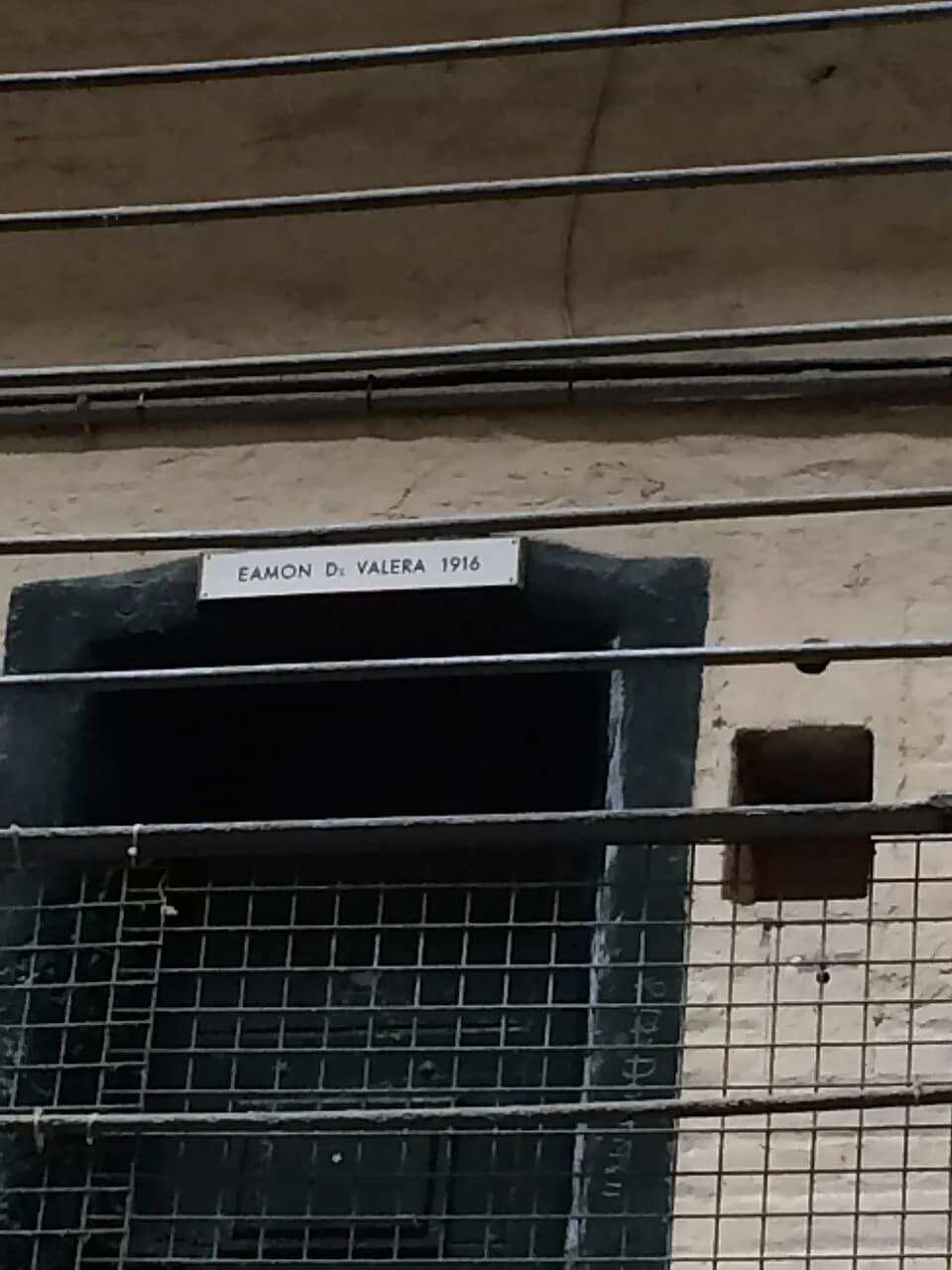 Éamon de Valera - Kilmainham Gaol Prison, cell in which Eamon de Valera was held after the Easter Uprising of 1916. He later became President of Ireland.