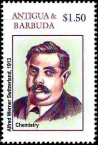 Alfred Werner - Stamp: Alfred Werner, 1913 (Antigua and Barbuda) (Nobel Prizes, 100th Anniversary) Mi:AG 3609,Sn:AG 2517f,Sg:AG 3477