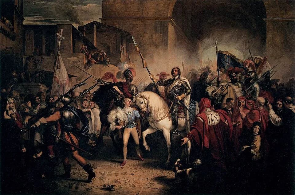 Charles VIII of France - Giuseppe Bezzuoli - Entry of Charles VIII into Florence - WGA2144.jpg