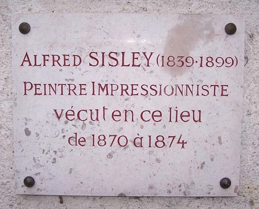 Alfred Sisley - Plaque commémorative d'Alfred Sisley à Voisins, commune de Louveciennes (Yvelines, France)