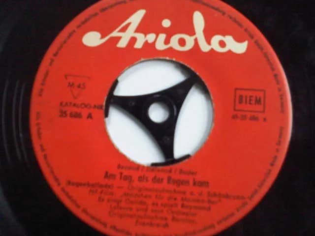 Dalida Dalida - Cover from the Single Am Tag als der Regen kam (1959) from Dalida