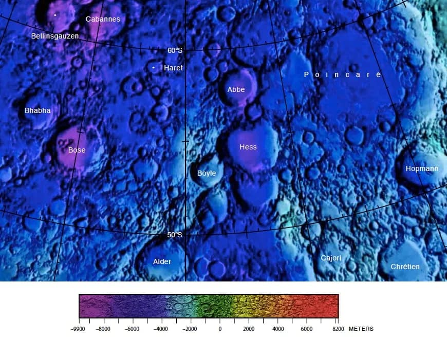 Kurt Alder - Part of the USGS South pole area lunar chart