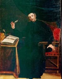 Baltasar Gracián - Portrait by of Baltasar Gracián, canvas of XVII century.