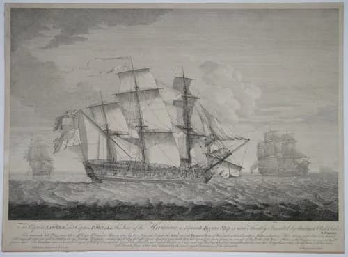 Charles III of Spain - 'Favourite' and 'Active' taking 'Hermione'