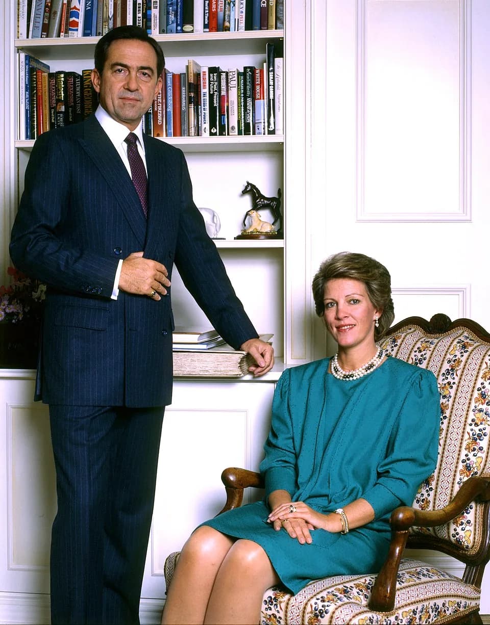 Constantine II of Greece - portrait of The former King Constantine & Queen Anne Marie of Greece.