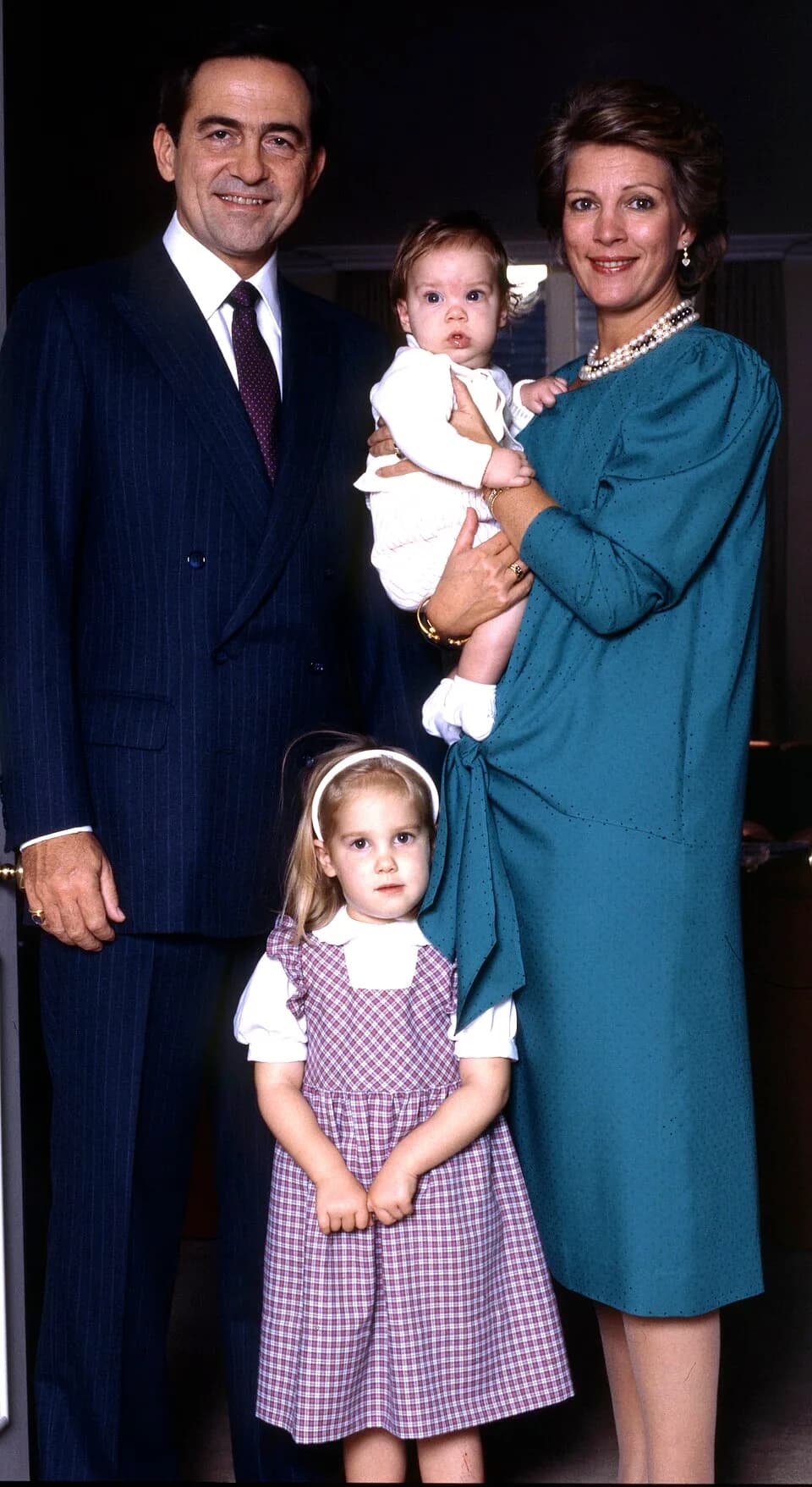 Constantine II of Greece - Former King Constantine & Queen Anne-Marie of Greece with two of their children Theodora & Phillippos.
