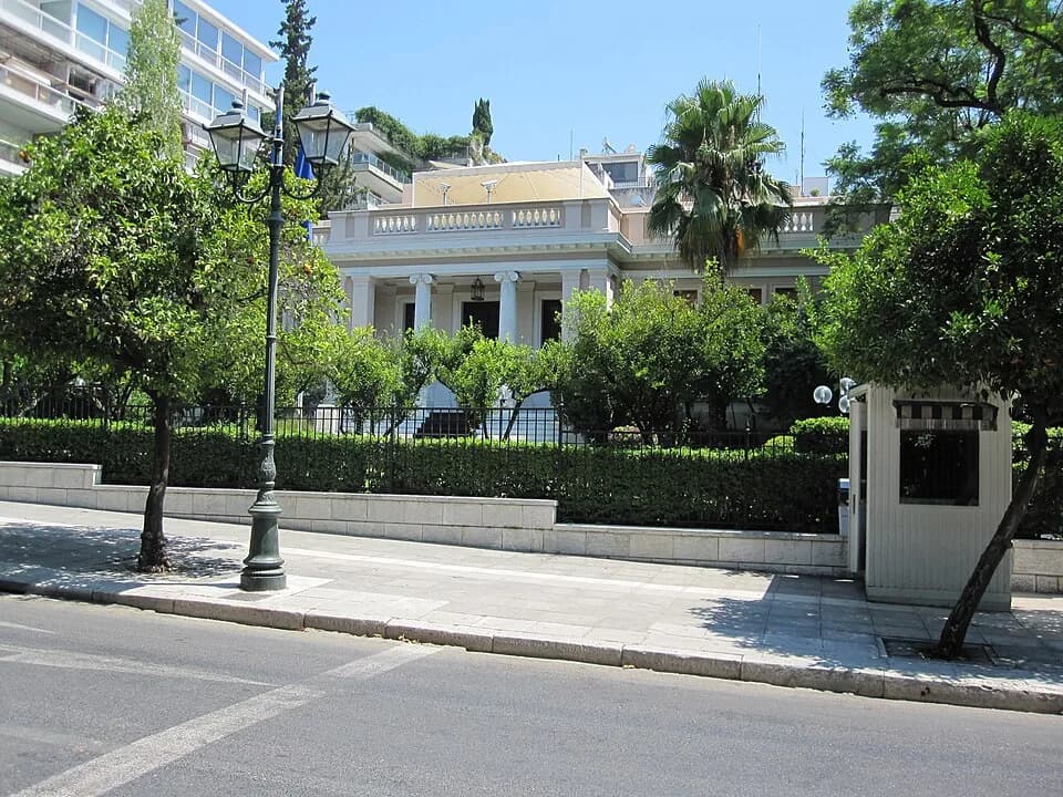 Constantine II of Greece - The Prime Minister's office in Athens