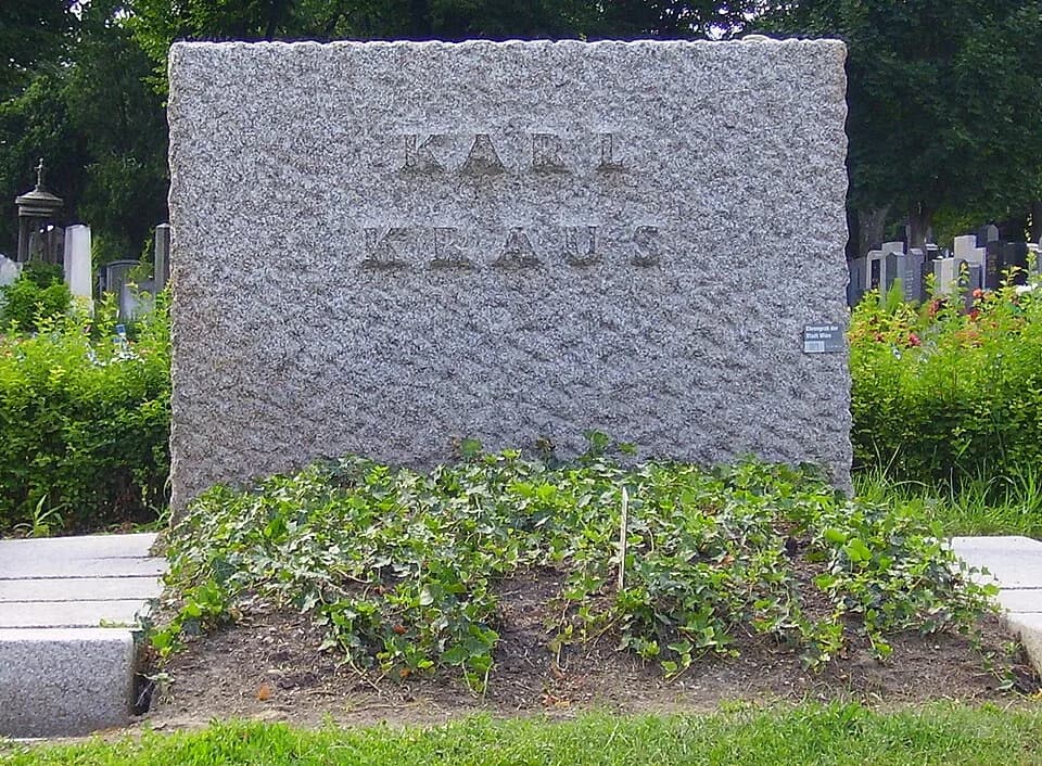 Karl Kraus - Karl Kraus, grave in Vienna, Zentralfriedhof