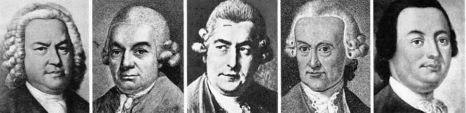 Carl Philipp Emanuel Bach - Vater Johann Sebastian Bach und seine Söhne Philipp Emanuel, Johann Christian, Friedemann, Johann Christoph Friedrich