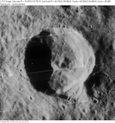 Johann Bernoulli - Bernoulli crater on the LRO image LO-IV-191H