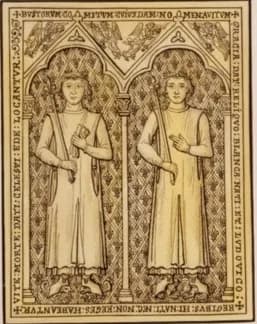 Louis VIII of France - Tombe de Philippe et Jean de France, fils de Louis VIII et de Blanche de Castille, à Notre-Dame de Poissy