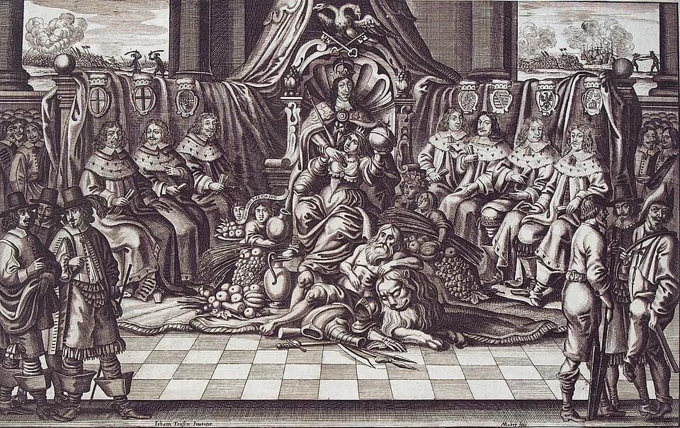 Leopold I, Holy Roman Emperor - Perpetual Diet of Regensburg. The Emperor amongst the eight electoral princes