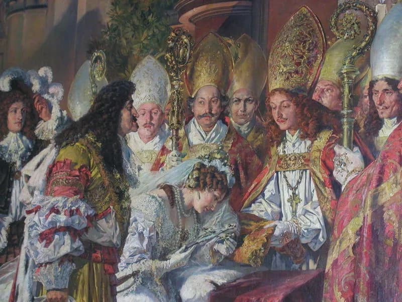 Leopold I, Holy Roman Emperor - Marriage of Holy Roman Emperor Leopold I. of Austria and his third wife Princess Eleonore of Pfalz-Neuburg, mother of Holy Roman Emperor Joseph I. of Austria and Holy R