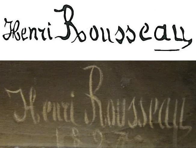 Henri Rousseau - autograph of the painter Henri Rousseau