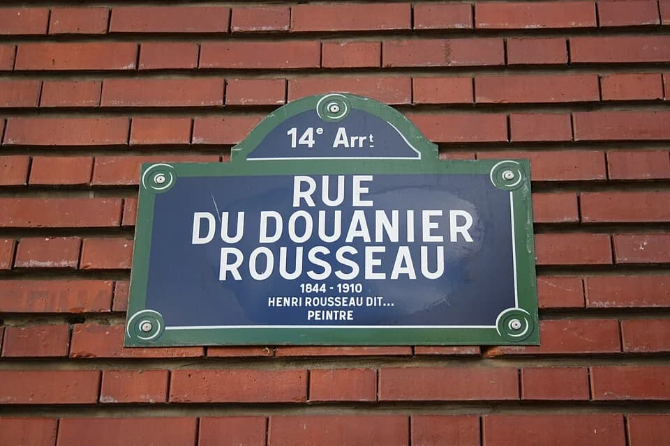 Henri Rousseau - Straßenschild in Paris