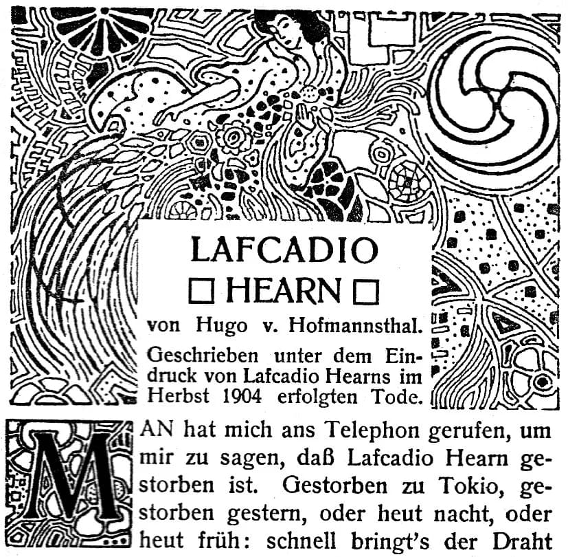 Hugo von Hofmannsthal - L.Hearn "Kokoro" Beginning of German edition