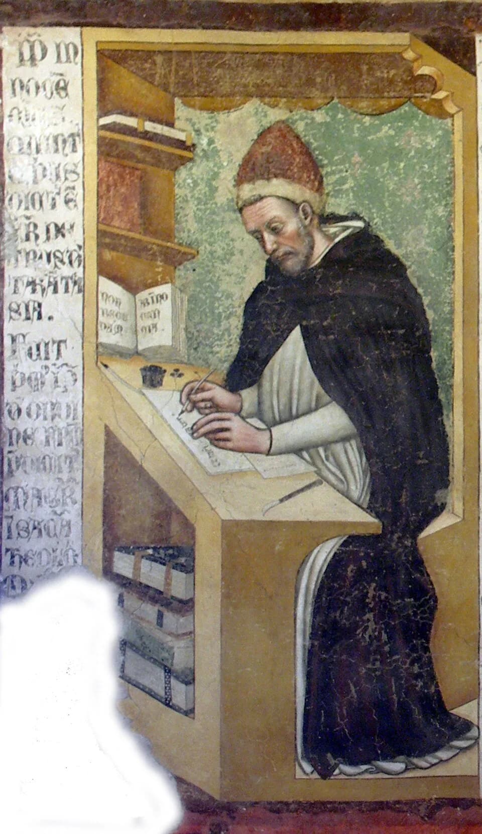 Innocent V - papa Innocenzo V, serie dei Quaranta domenicani illustri, ex convento di San Niccolò, Sala del Capitolo, Treviso, 1352 (altezza di ciascun ritratto 150 cm circa)