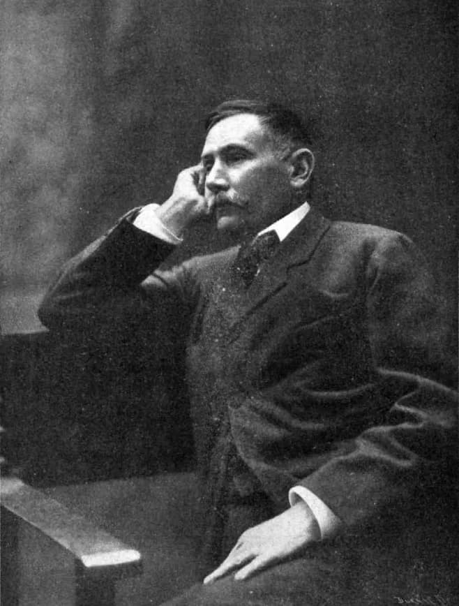 Benito Pérez Galdós - D. Benito Pérez Galdós, obra del fotógrafo Christian Franzen, recogido en la revista española Alrededor del Mundo (Madrid).