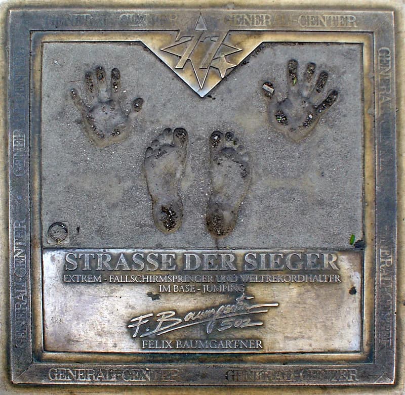 Felix Baumgartner - Ehrung für Felix Baumgartner auf der Straße der Sieger in der Mariahilfer Straße, Wien