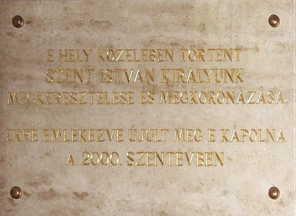 Stephen I of Hungary - Szt. István koronázása és keresztelése