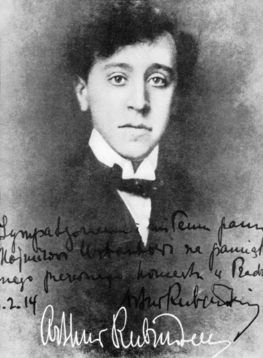 Arthur Rubinstein - Arthur Rubinstein, pianist, in Prague 1914