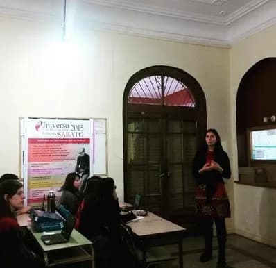 Ernesto Sabato - Taller con Conectar Igualdad y Wikimedia Argentina en Tandil, provincia de Buenos Aires (Argentina), en el marco del Universo Sábato.