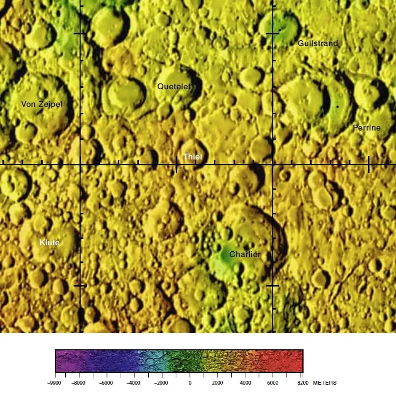 Allvar Gullstrand - Part of the USGS far side lunar chart
