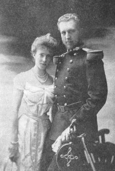 Albert I of Belgium - Albert I. von Belgien mit seiner Ehefrau, Herzogin Elisabeth von Bayern