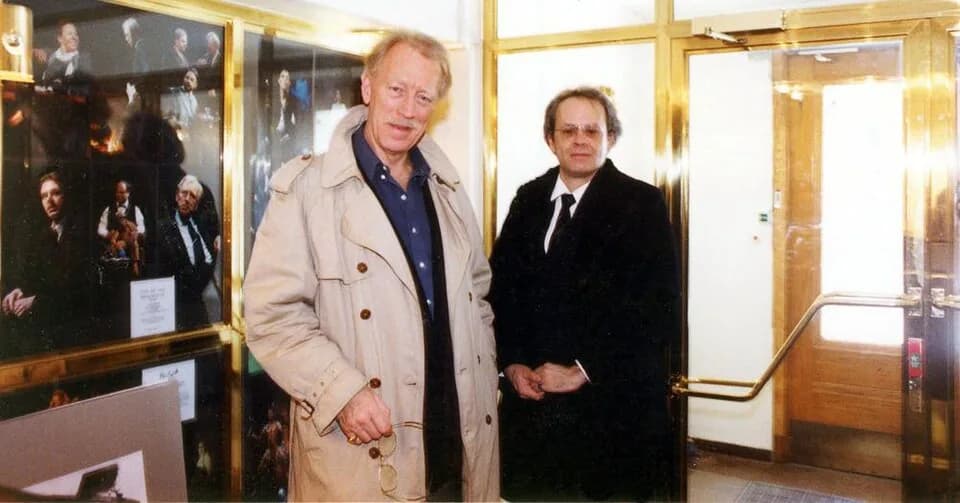 Max von Sydow - Max von Sydow & Lars Jacob, as released by image creator Lars Jacob Prod, attending a meeting on the 200th anniversary of the assassination of Dramaten founder Gustav IIIPlace: Sta