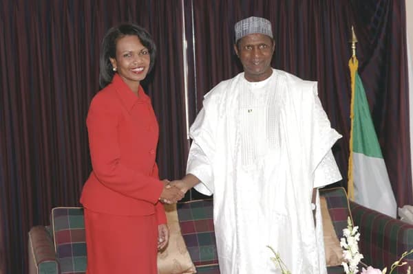 Umaru Musa Yar'Adua - Condoleezza Rice and Umaru Yar'Adua.