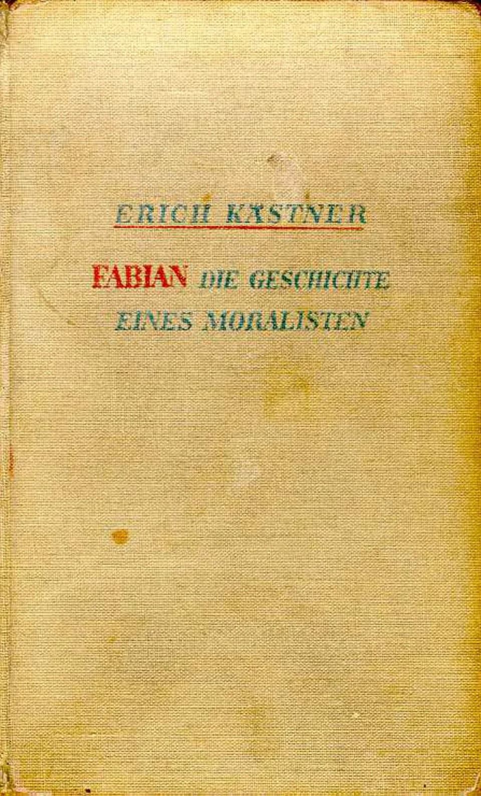 Erich Kästner - Book cover of Erich Kästner’s novel Fabian.