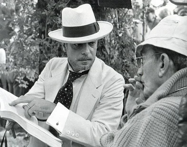 Luchino Visconti - Giancarlo Giannini and  Luchino Visconti