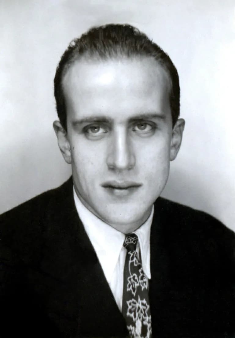 Boris Vian - Passport photograph from a photo booth machine
