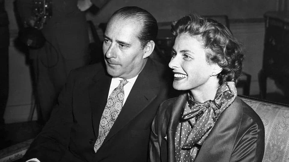 Roberto Rossellini - Photo of Ingrid Bergman and Roberto Rossellini.