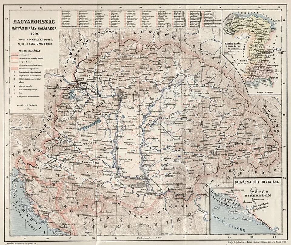 Matthias Corvinus - Hungarian Kingdom in 1490, after the death of Matthias Hunyadi