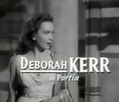 Deborah Kerr - Cropped screenshot of Deborah Kerr from the trailer for the film Julius Caesar