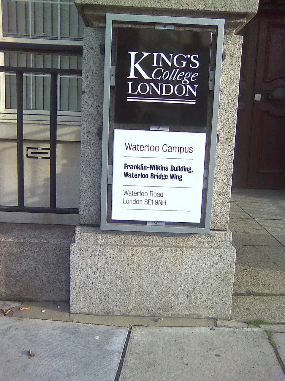 Maurice Wilkins - The plaque designating the Franklin Wilkins building at King's College London's Waterloo campus.